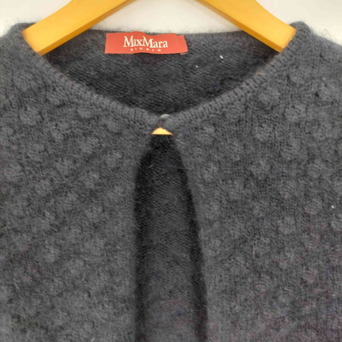 マックスマーラステュディオ MAX MARA STUDIO アンゴラ ウール混 ポコポコ シャギー ワンボタン カーディガン レディース import:S