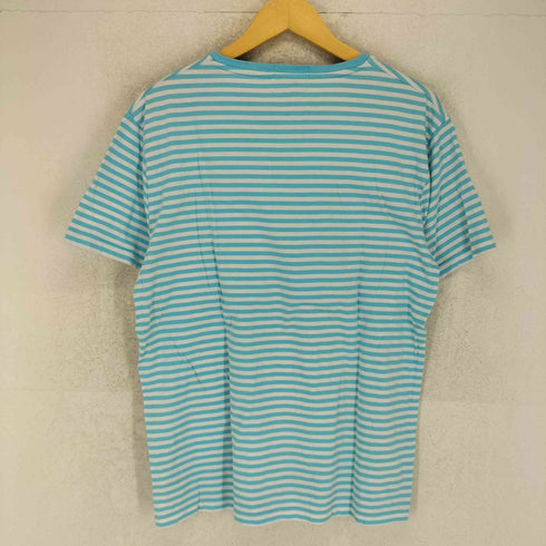 ポロラルフローレン POLO RALPH LAUREN CUSTOM SLIM FIT ポニー刺繍 ボーダー Vネック 半袖 Tシャツ メンズ L