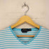ポロラルフローレン POLO RALPH LAUREN CUSTOM SLIM FIT ポニー刺繍 ボーダー Vネック 半袖 Tシャツ メンズ L