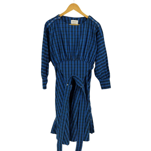 ビューティフルピープル beautiful people Double Eend Tartan Ox Dolman Sleeve Dress ダブル エンド タータン チェック オックス ドルマンスリーブ ワンピース レディース 34