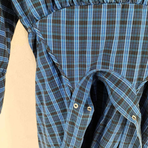 ビューティフルピープル beautiful people Double Eend Tartan Ox Dolman Sleeve Dress ダブル エンド タータン チェック オックス ドルマンスリーブ ワンピース レディース 34