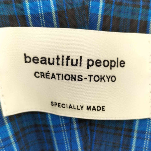 ビューティフルピープル beautiful people Double Eend Tartan Ox Dolman Sleeve Dress ダブル エンド タータン チェック オックス ドルマンスリーブ ワンピース レディース 34