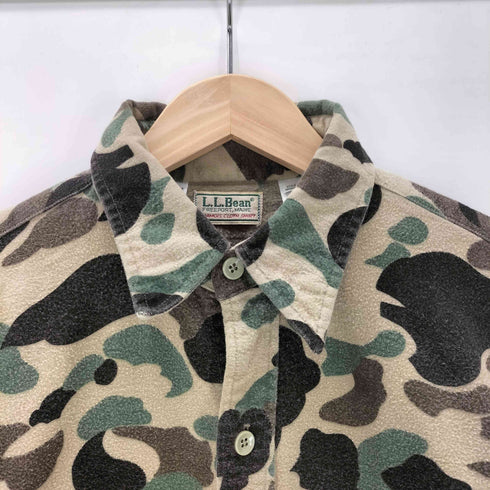 エルエルビーン L.L.Bean 80S OLD USA製 FREEPORT MAINE CHAMOIS CLOTH SHIRT ダックハンター カモフラ 迷彩 シャモアクロス シャツ メンズ 16