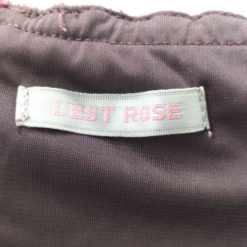 L'EST ROSE ベロア ティアードデザイン ホルターネック ワンピース レディース JPN:M