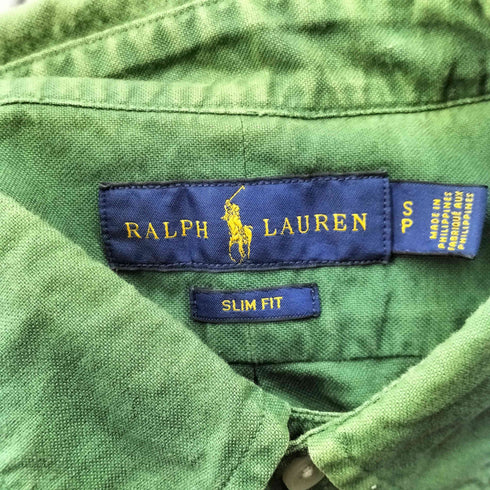 ラルフローレン RALPH LAUREN SLIM FIT スモールポニー刺繍 半袖 BDシャツ メンズ JPN:S