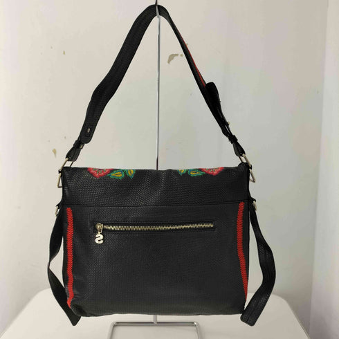 デシグアル Desigual Floral Woven Messenger 花刺繍 ショルダーバッグ レディース
