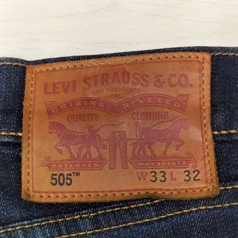 リーバイス Levis 505 後染め レギュラーストレート ジーンズ 濃紺 メンズ W33 L32