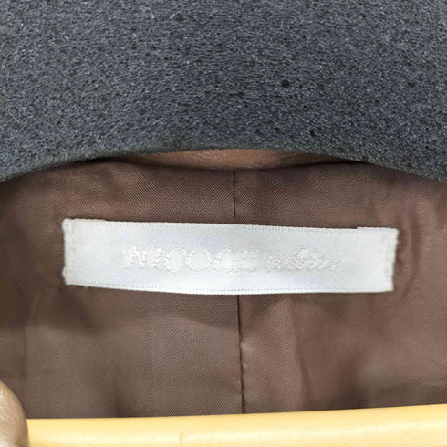 NICOLE white フェイクレザー スタンドコート レディース JPN:M
