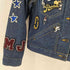 マークジェイコブス MARC JACOBS Denim Contrast Stitch Pin Charms Sequin Mermaid Jacket デニム コントラスト スティッチ ピン チャームズ スパンコール マーメイド ジャケット Y2K レディース S