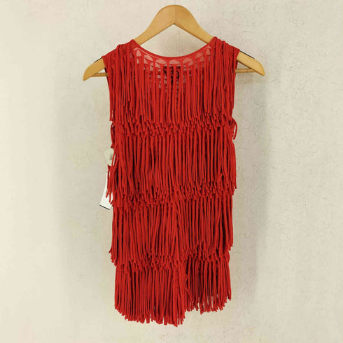 ボッテガヴェネタ BOTTEGA VENETA Tassel Trim Top タッセル トリム トップ フリンジ ノースリーブ カットソー レディース S