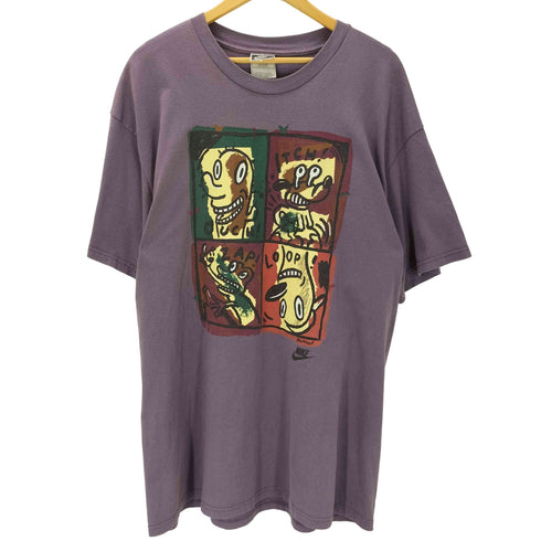 ナイキエーシージー NIKE ACG 90S OLD MADE IN USA USA製 初期 アーティスト コラボ グラフィック プリント ボックス Tシャツ メンズ import:XL