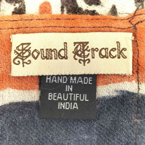 SOUND TRACK サウンドトラック インド製 ブロック・レオパード柄 大判ストール レディース