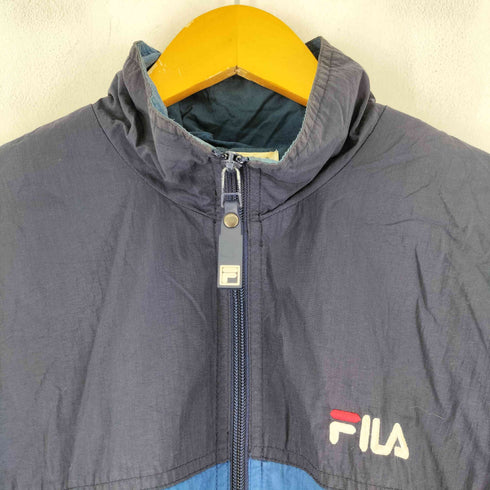 フィラ FILA ロゴ刺繍 ジップアップナイロンジャケット メンズ JPN:M
