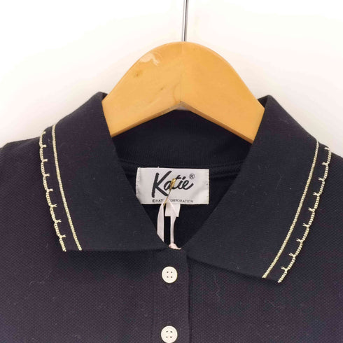 ケイティ Katie 刺繍鹿の子ポロシャツ レディース JPN:S