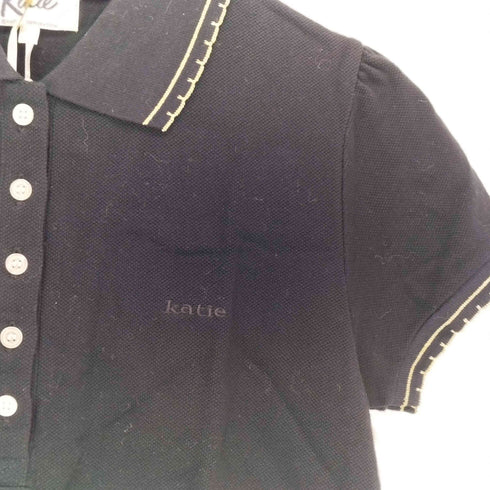 ケイティ Katie 刺繍鹿の子ポロシャツ レディース JPN:S