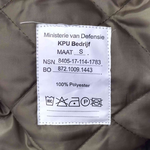 KPU BEDRIJF オランダ軍 キルティングライナー付き フィールドジャケット メンズ