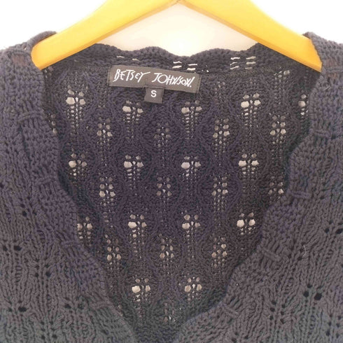 BETSEY JOHNSON ベッツィ・ジョンソン 七分袖 ニットカーディガン レディース import:S
