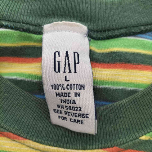 ギャップ Gap 90S OLD マルチ ボーダー Tシャツ メンズ import:L