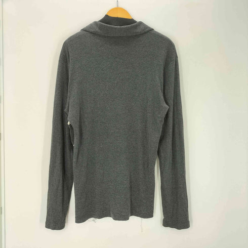 ダナキャランニューヨーク DKNY 90-00S OLD コットン レーヨン ボーダー スキッパー ポロ カットソー メンズ import:L