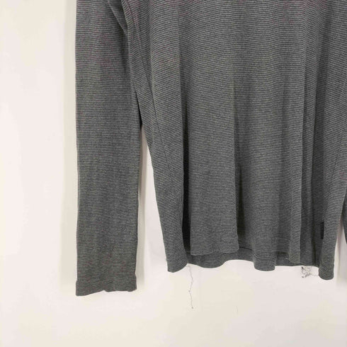 ダナキャランニューヨーク DKNY 90-00S OLD コットン レーヨン ボーダー スキッパー ポロ カットソー メンズ import:L