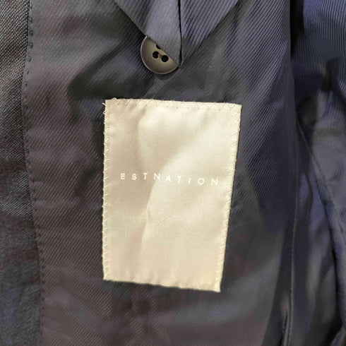 エストネーション ESTNATION ウール100 Loro Piana Rain System ロロ・ピアーナ生地 3B テーラードジャケット + ワンタックスラックス メンズ JPN:50