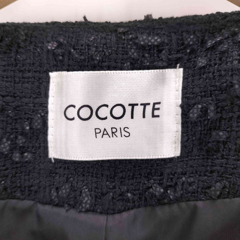 COCOTTE PARIS ココットパリ ツイードノーカラージャケット レディース JPN:M