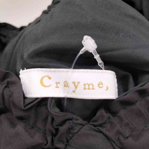 Crayme クレイミー Puff Shoulder Flare Dress パフショルダー フレア ドレス sweet レディース FREE