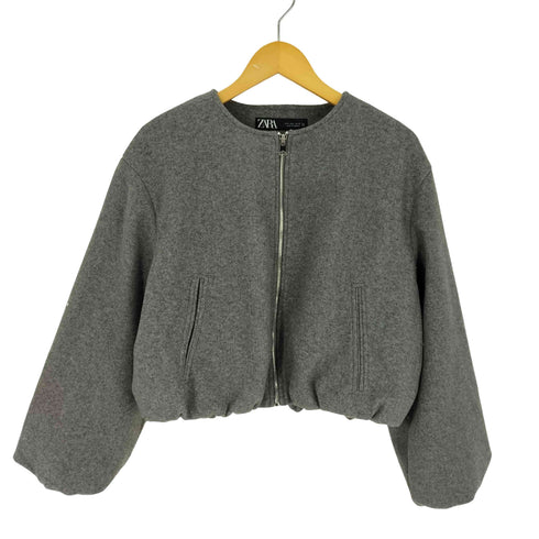 ザラ ZARA ソフトストレッチトリムボンバージャケット レディース import:L