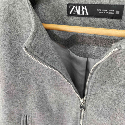 ザラ ZARA ソフトストレッチトリムボンバージャケット レディース import:L
