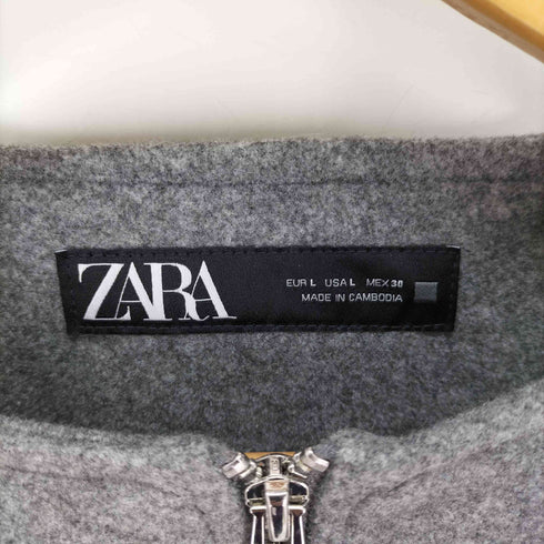 ザラ ZARA ソフトストレッチトリムボンバージャケット レディース import:L