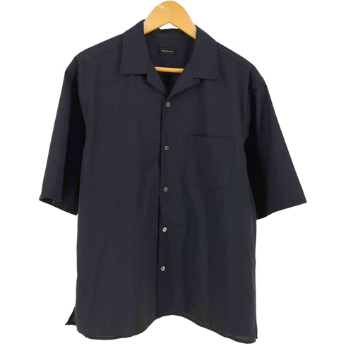 グリーンレーベルリラクシング GREEN LABEL RELAXING ウォッシャブルトロ 半袖 オープンカラー シャツ メンズ L