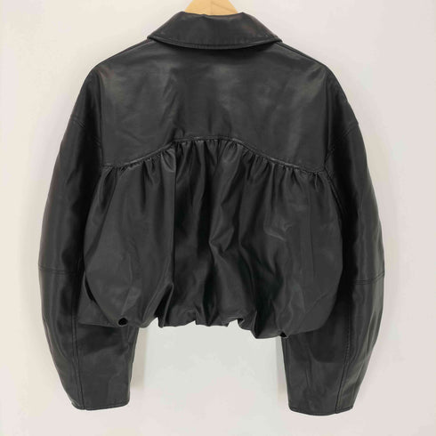 メゾンスペシャル MAISON SPECIAL Gathered Balloon Vegan Leather Jacket ギャザーバルーンビーガンレザージャケット レディース FREE
