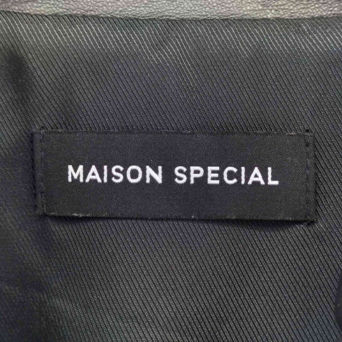 メゾンスペシャル MAISON SPECIAL Gathered Balloon Vegan Leather Jacket ギャザーバルーンビーガンレザージャケット レディース FREE