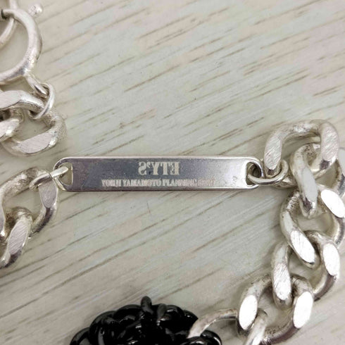 サイトバイヨウジヤマモト syte by Yohji Yamamoto ブラックオニキス 真鍮 2連チョーカー ネックレス メンズ