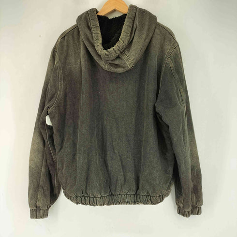 ザラ ZARA 裏地ボア デニムフーデット ブルゾン メンズ import:L