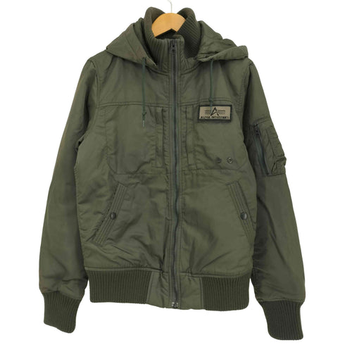 アルファインダストリーズ ALPHA INDUSTRIES フーデッドリブジャケット メンズ import:M