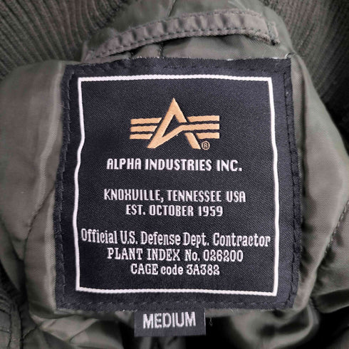 アルファインダストリーズ ALPHA INDUSTRIES フーデッドリブジャケット メンズ import:M