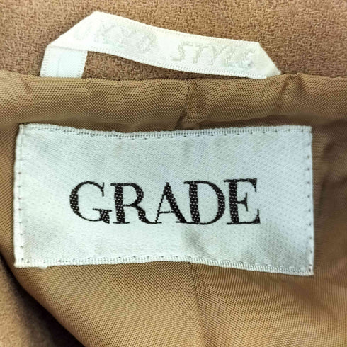GRADE グレイド ウール パイピング ベルテッド ステンカラーコート レディース