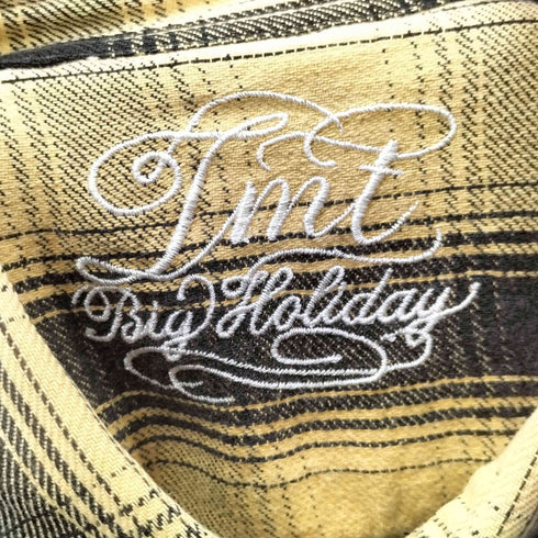 ティーエムティービッグホリデー TMT Bigholiday ロゴ刺繍 ロングスリーブ ネルシャツ メンズ JPN:S