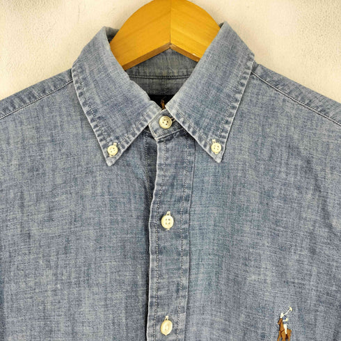 ラルフローレン RALPH LAUREN スモールポニー刺繍 シャンブレー ロングスリーブ BDシャツ メンズ JPN:XS