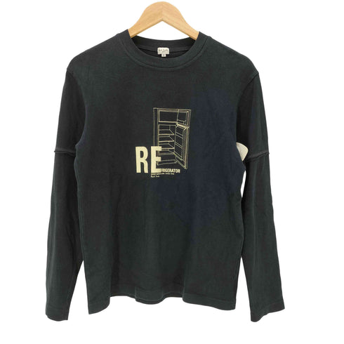 ポールスミスロンドン Paul Smith LONDON RE FRIGEATOR 両面 プリント レイヤード L/S カットソー ロング Tシャツ ロンT メンズ import:M