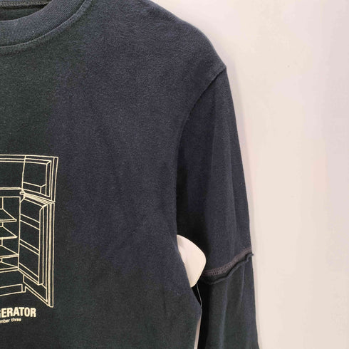 ポールスミスロンドン Paul Smith LONDON RE FRIGEATOR 両面 プリント レイヤード L/S カットソー ロング Tシャツ ロンT メンズ import:M