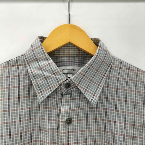 ピエールカルダン pierre cardin チェック柄 L/S シャツ メンズ import:L