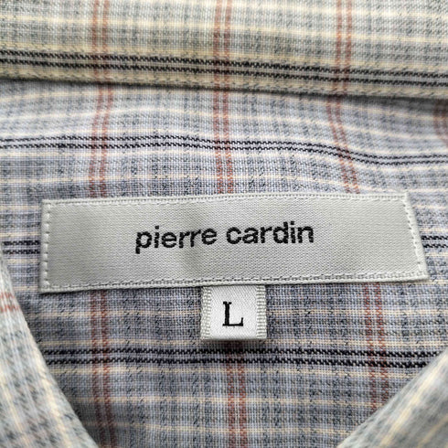 ピエールカルダン pierre cardin チェック柄 L/S シャツ メンズ import:L