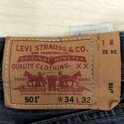 リーバイス Levis 501 ORIGINAL STRAIGHT DENIM ボタンフライ オリジナル ストレート デニム メンズ W34 L32