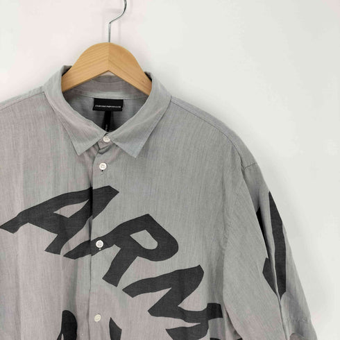 エンポリオアルマーニ EMPORIO ARMANI ロゴプリント オープンカラー半袖シャツ メンズ JPN:XXL