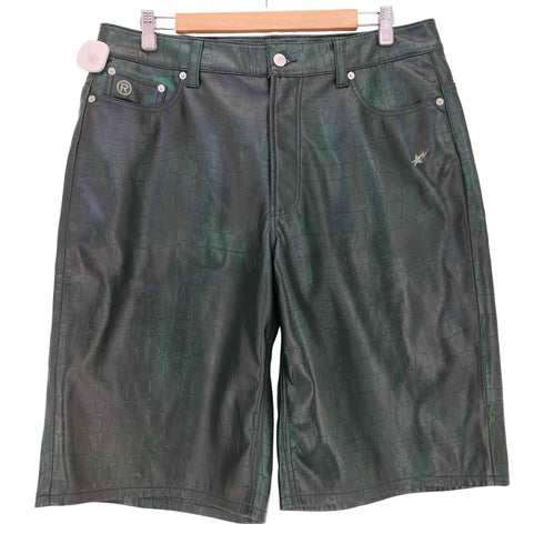 アベイシングエイプ A BATHING APE 26aw CROC PATTERN LEATHER KNEE LENGTH PANTS メンズ JPN:XL