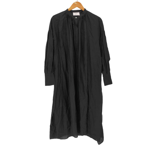プルミエアロンディスモン 1er Arrondissement 23SS シアー シルク バンドカラー ロングシャツワンピース レディース JPN:36