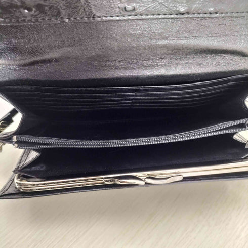 UOMO MAX ウォモマックス オーストリッチ がま口 レザー ショルダーバッグ レディース
