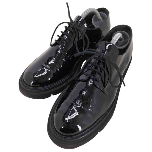 ルカグロッシ LUCA GROSSI MADE IN ITALY プレーントゥ エナメル ダービーシューズ レディース EUR:37